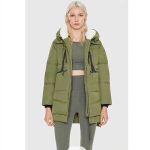 Orolay Womens 092 Green Universe Thickened Down Waterproof Hooded Puffer Jacket